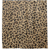 Rideaux De Douche Elegant Gold Glitter Black Leopard (Devant)