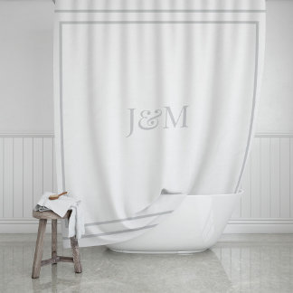 Rideaux De Douche Elegant Hotel Chic Stylish Monogram Ampersand