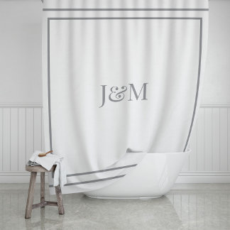 Rideaux De Douche Elegant Hotel Chic Stylish Monogram Ampersand
