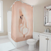 Rideaux De Douche Élégant mélange de caniche blanc standard (En situation)