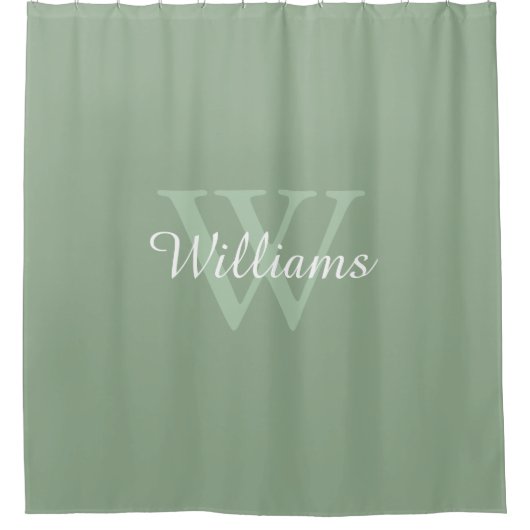 Rideaux De Douche Elegant Monogram Script Name (Devant)