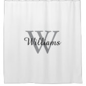 Rideaux De Douche Elegant Monogram Script Name (Devant)