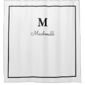 Rideaux De Douche Élégant monogramme personnalisé Ornate (Devant)