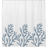 Rideaux De Douche Élégant Motif d'algues bleues Turquoises (Devant)