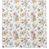 Rideaux De Douche Elégant Motif d'aquarelle d'automne (Devant)