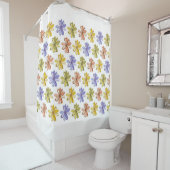 Rideaux De Douche Élégant Motif de fleurs (En situation)