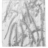 Rideaux De Douche Élégant motif de fougère argentée (Devant)