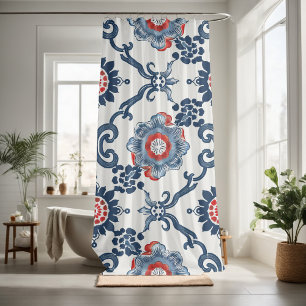 Rideaux De Douche Elégant motif floral décoratif accrocheur