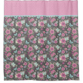 Rideaux De Douche Élégant Papillon Motif gris rose (Devant)