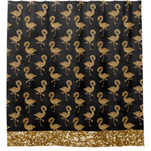 Rideaux De Douche Elégant Parties scintillant or Flamingo Pattern Sp (Devant)