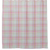 Rideaux De Douche Élégant Pastel rose et vert Plaid Motif (Devant)