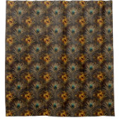 Rideaux De Douche Elégant Peacock Feathers Turquoise Chic élégant (Devant)