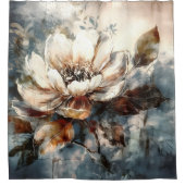 Rideaux De Douche Elegant Peony Watercolor Art (Devant)