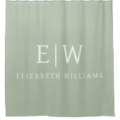 Rideaux De Douche Élégant professionnel simple Monogramme minimalist (Devant)