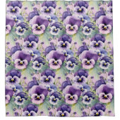 Rideaux De Douche Elegant Purple Pansy Shower Curtain (Devant)