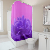 Rideaux De Douche Elegant Purple Raspberry Floral (En situation)