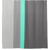 Rideaux De Douche élégant rayures gris menthe clair (Devant)
