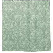 Rideaux De Douche Élégant Romantique Chic Floral Damask-Sage Vert (Devant)