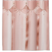 Rideaux De Douche Élégant Rose or Foil bijou Accent (Devant)