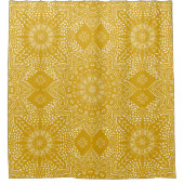 Rideaux De Douche Elégant style Mandala Boho Jaune (Devant)
