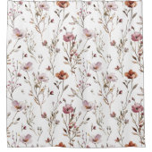 Rideaux De Douche Elégante aquarelle fleur sauvage (Devant)