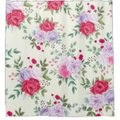 Rideaux De Douche Élégante Fleur Rose Simple (Devant)
