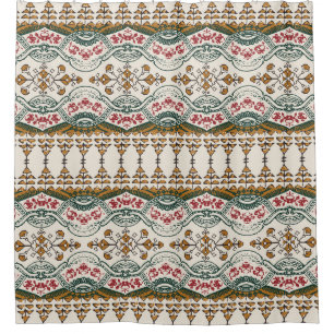 Rideaux De Douche Elégante frontière florale ethnique Boho