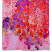 Rideaux De Douche Élégante Hydrangea Limelight Violette et Orange (Devant)