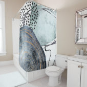 Rideaux De Douche élégante parties scintillant or boho féminin (En situation)