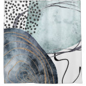 Rideaux De Douche élégante parties scintillant or boho féminin (Devant)