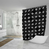 Rideaux De Douche Elégants points d'aquarelle noire