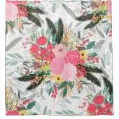 Rideaux De Douche Élégants points de Parties scintillant florale et  (Devant)