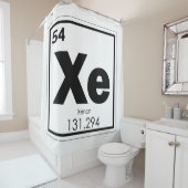 Rideaux De Douche Élément chimique Xenon symbole chimie formule (En situation)