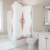 Rideaux De Douche Éléments Art déco dans une palette d'or rose (En situation)