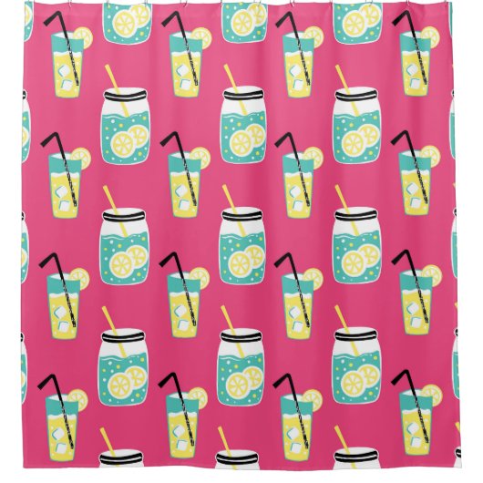 Rideaux De Douche Eléments d'été écotiques, backgro sans soudure vin (Devant)