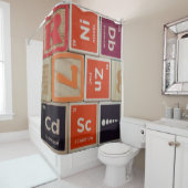 Rideaux De Douche Éléments périodiques Science du zinc (En situation)