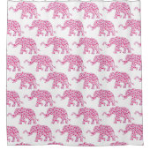 Rideaux De Douche Eléphant composé de Coeurs (Devant)