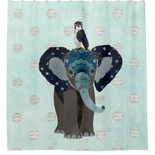 RIDEAUX DE DOUCHE ELEPHANT & FALCON (Devant)
