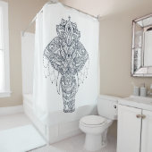 Rideaux De Douche Éléphant inspiré (En situation)