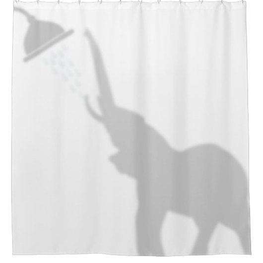 Rideaux De Douche Eléphant Ombre Silhouette Ombre Épouses Douche (Devant)