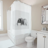 Rideaux De Douche Eléphant solitaire (clé haute) (En situation)