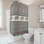 Rideaux De Douche Elephants Cachemire Motif Tribal Boho Bohemian (En situation)