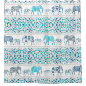 Rideaux De Douche Eléphants modernes à motifs géométriques Triangle (Devant)