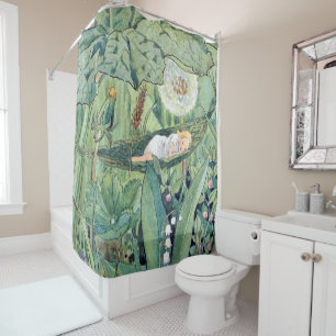 Rideaux De Douche Elsa Beskow Thumbelina Fairy