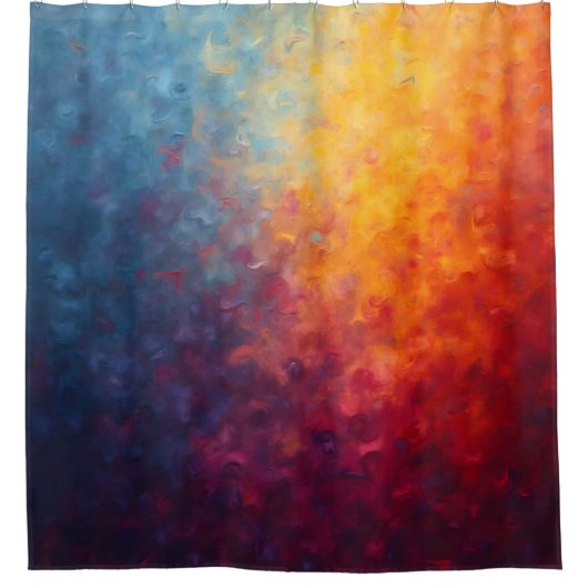 Rideaux De Douche Ember Fade – Art de feu abstrait pour douche (Devant)