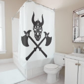Rideaux De Douche emblème viking (En situation)