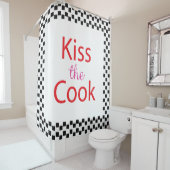 Rideaux De Douche Embrasse Le Cuisinier (En situation)