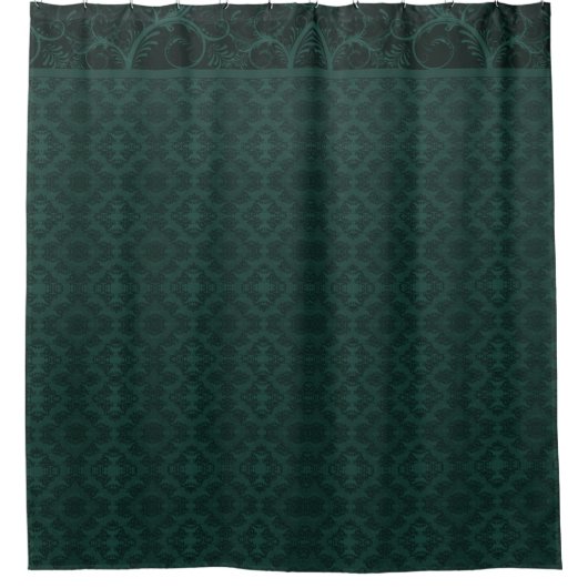 Rideaux De Douche Emerald Damask (Devant)