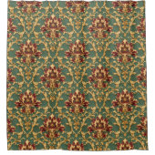 Rideaux De Douche Emerald Gold Baroque Damask (Devant)
