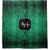 Rideaux De Douche Emerald Green fausse parties scintillant scintille (Devant)
